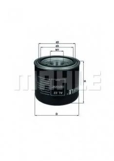 Фільтр вологоосушувача MAHLE / KNECHT AL22