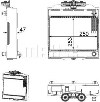 Радіатор охолодження BMW 5 (F10)/7 (F01-F04) 08-16 N54/N55/N57/N63 MAHLE / KNECHT CR 923 000P