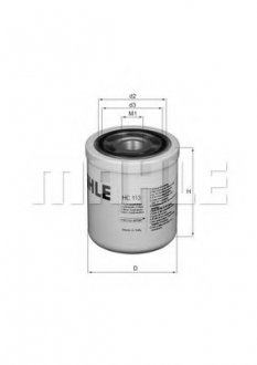 Фільтр гідравлічний КПП MAHLE / KNECHT HC113 (фото 1)