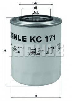 Фільтр палива MAHLE / KNECHT KC171
