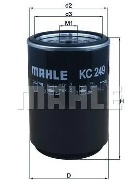 Топливный фильтр MAHLE / KNECHT KC 249D (фото 1)