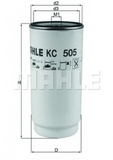 Фільтр палива MAHLE / KNECHT KC505D