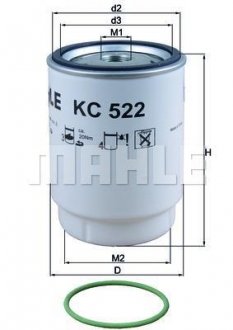 Фильтр топлива MAHLE / KNECHT KC522D