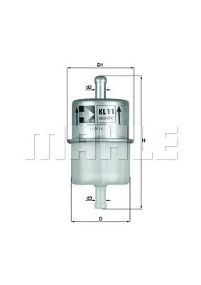 Топливный фильтр MAHLE / KNECHT KL 11 OF (фото 1)