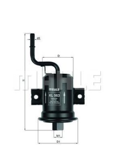 Топливный фильтр MAHLE / KNECHT KL 563