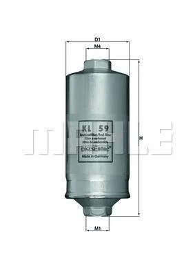 Топливный фильтр MAHLE / KNECHT KL 59 (фото 1)
