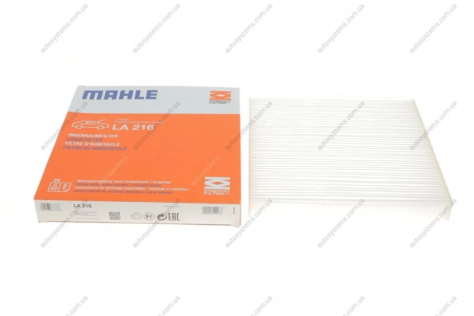 Фильтр салона MAHLE / KNECHT LA216 (фото 1)