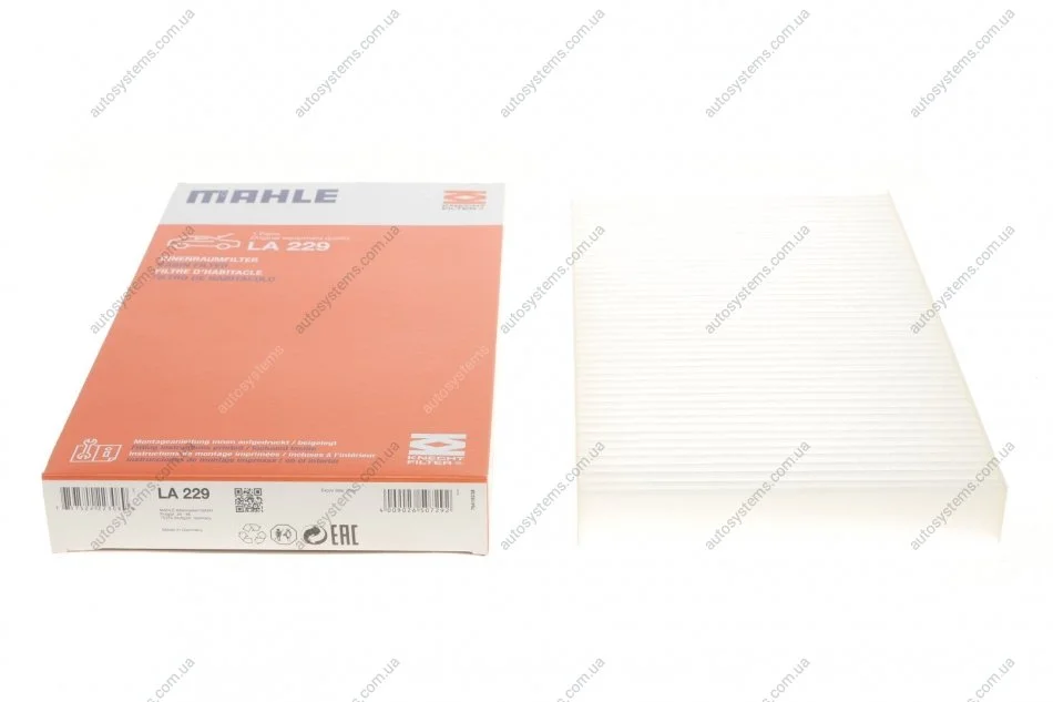 Фильтр салона MAHLE / KNECHT LA229 (фото 1)