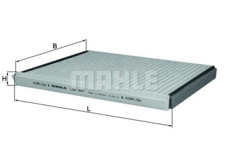 Фильтр салона с активированным углем MAHLE / KNECHT LAK 447
