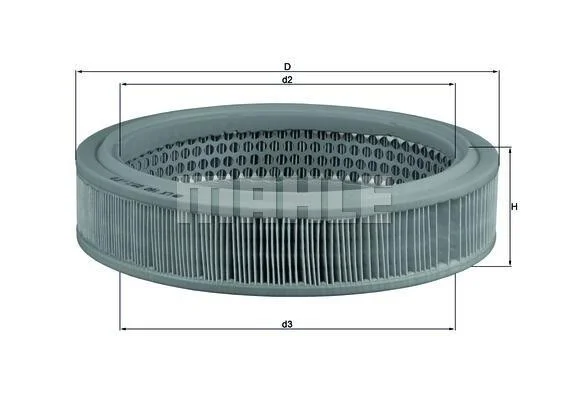 Воздушный фильтр MAHLE / KNECHT LX 160 (фото 1)