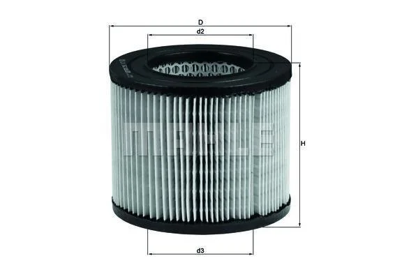 Воздушный фильтр для спецтехники MAHLE / KNECHT LX 162 (фото 1)