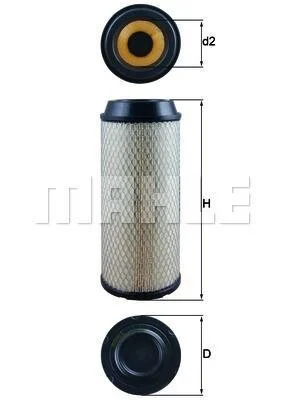 Воздушный фильтр для спецтехники MAHLE / KNECHT LX 3008 (фото 1)