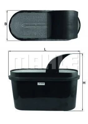 Фильтр воздуха MAHLE / KNECHT LX3555 (фото 1)