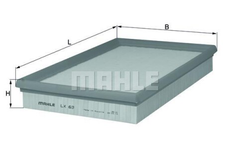 Воздушный фильтр MAHLE / KNECHT LX 63