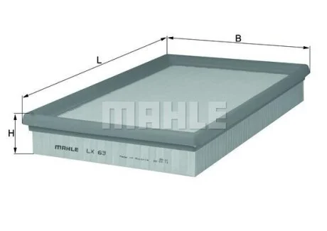 Воздушный фильтр MAHLE / KNECHT LX 63