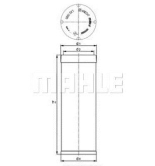 Воздушный фильтр для спецтехники MAHLE / KNECHT LXS 7045
