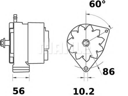 Генератор MAHLE / KNECHT MG 195