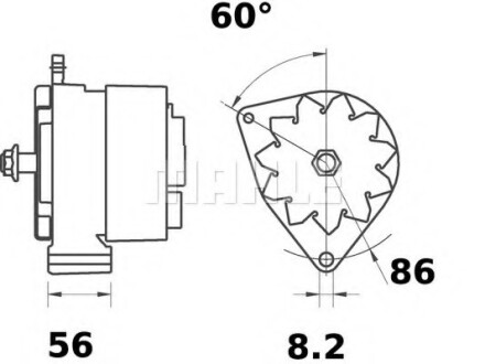 Генератор MAHLE / KNECHT MG 209