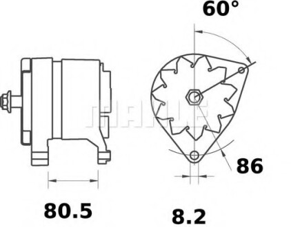 Генератор MAHLE / KNECHT MG 216 (фото 1)