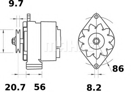 Генератор MAHLE / KNECHT MG 396