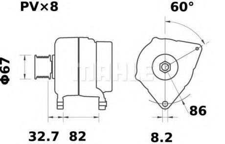 Генератор MAHLE / KNECHT MG 443