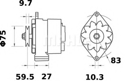 Генератор MAHLE / KNECHT MG 478