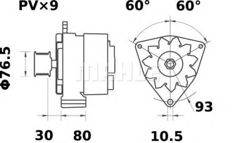Генератор MAHLE / KNECHT MG 503