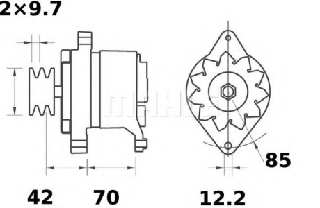 Генератор MAHLE / KNECHT MG 524