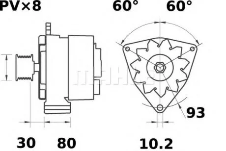 Генератор MAHLE / KNECHT MG 586