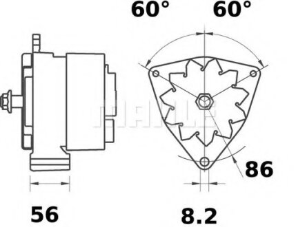 Генератор MAHLE / KNECHT MG 597 (фото 1)