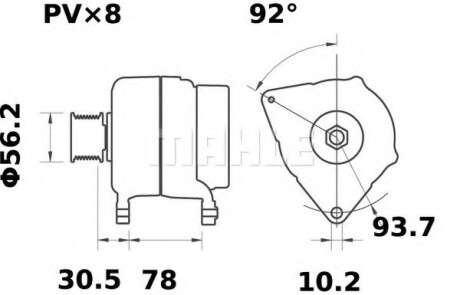 Генератор MAHLE / KNECHT MG 74 (фото 1)