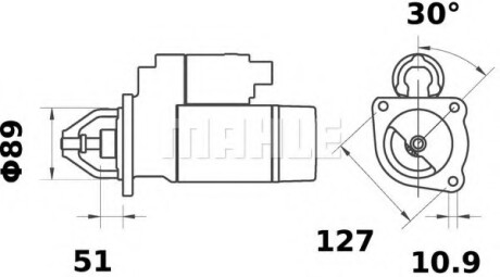 Стартер MAHLE / KNECHT MS 193 (фото 1)