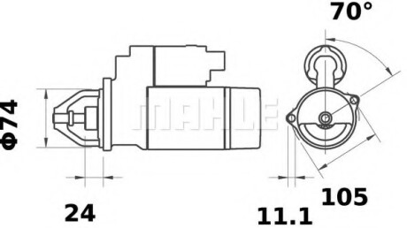 Стартер MAHLE / KNECHT MS 241