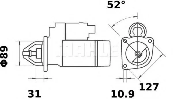 Стартер MAHLE / KNECHT MS 277 (фото 1)