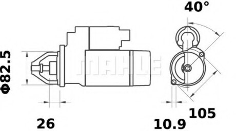 Стартер MAHLE / KNECHT MS 36 (фото 1)