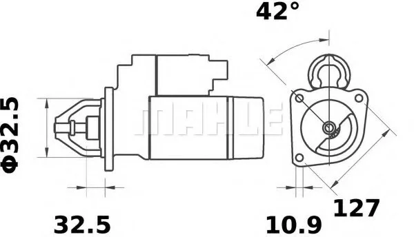 Стартер MAHLE / KNECHT MS 395 (фото 1)