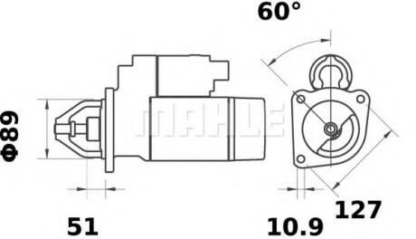 Стартер MAHLE / KNECHT MS 420 (фото 1)