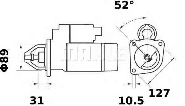 Стартер MAHLE / KNECHT MS 446 (фото 1)