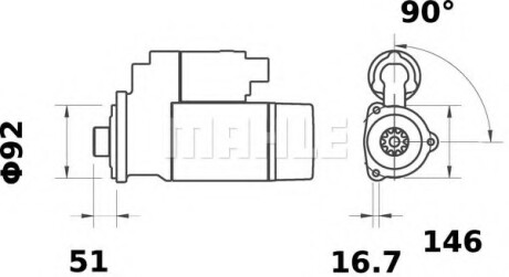 Стартер MAHLE / KNECHT MS 75