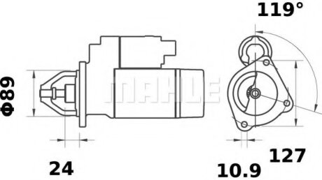 Стартер MAHLE / KNECHT MS 84