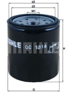 Масляный фильтр MAHLE / KNECHT OC 1314