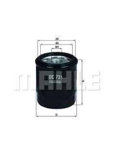 Масляный фильтр MAHLE / KNECHT OC 731