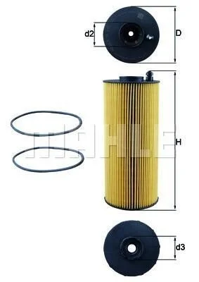 Фильтр масляний MAHLE / KNECHT OX1059D (фото 1)