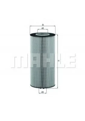 Фильтр масляний MAHLE / KNECHT OX348D (фото 1)