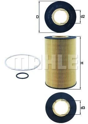 Масляный фильтр MAHLE / KNECHT OX 435D (фото 1)