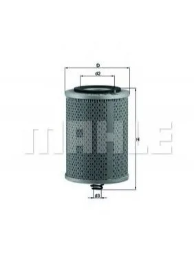 Фильтр масляний MAHLE / KNECHT OX71D (фото 1)
