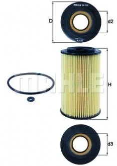 Фильтр масляный MAHLE / KNECHT OX773D