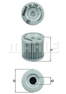 Масляный фильтр MAHLE / KNECHT OX 798
