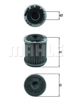 Масляный фильтр MAHLE / KNECHT OX 800