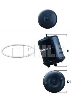 Фильтр масляний MAHLE / KNECHT OZ9D (фото 1)